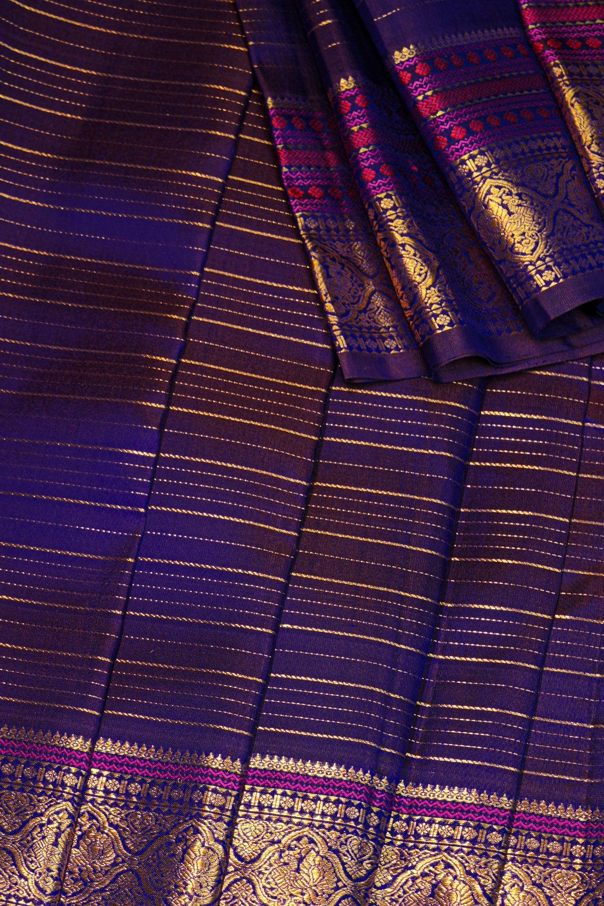 Kancheepuram Silk Navy Blue Saree
