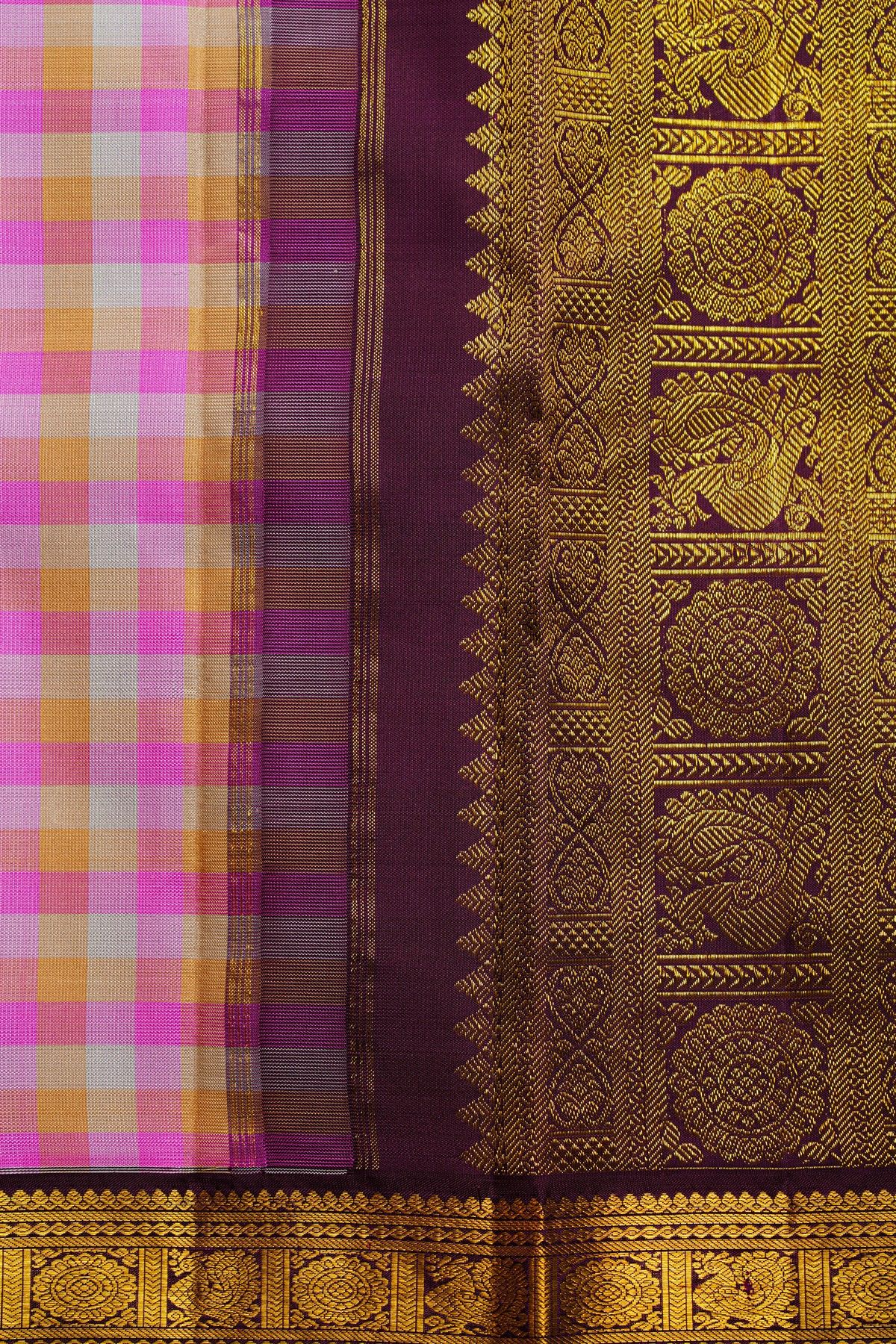 Kancheepuram Silk Multi-Colour Saree