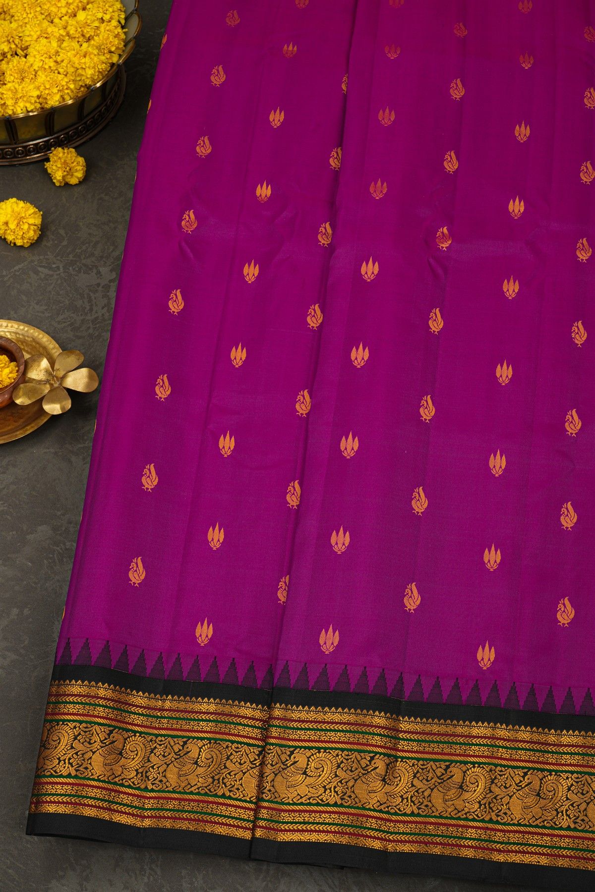 Gadwal Silk Purple Saree