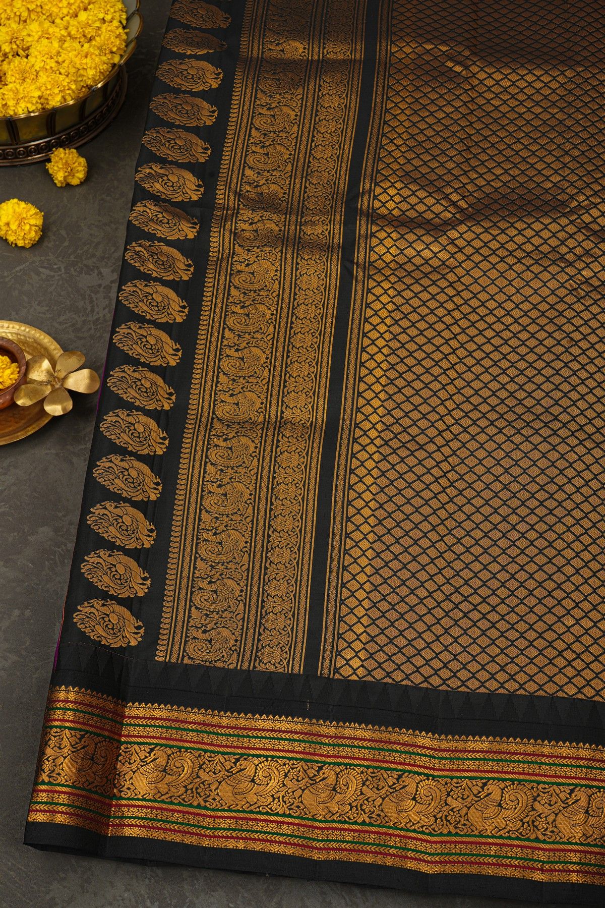 Gadwal Silk Purple Saree