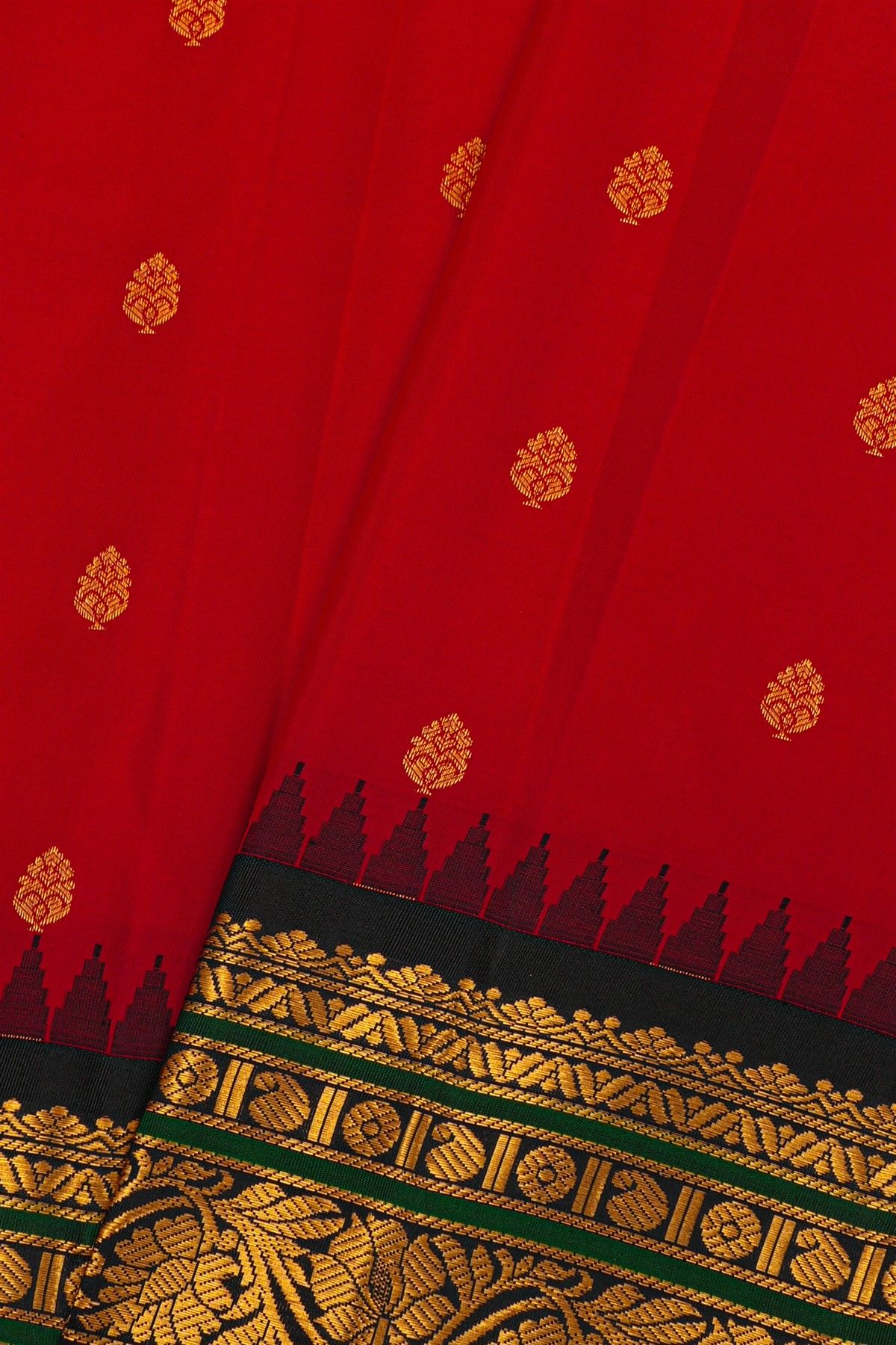 Gadwal Silk Maroon Saree