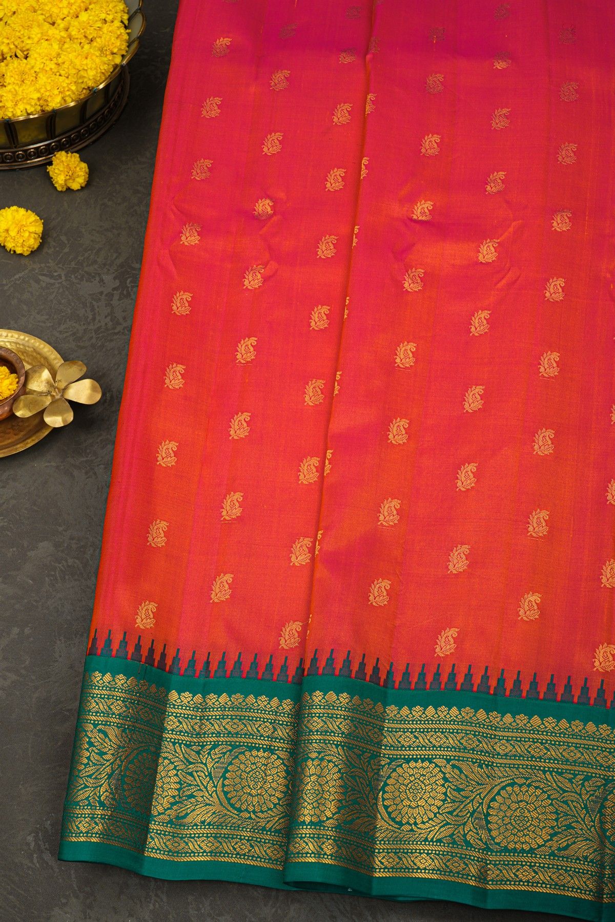 Gadwal Silk Pink Saree