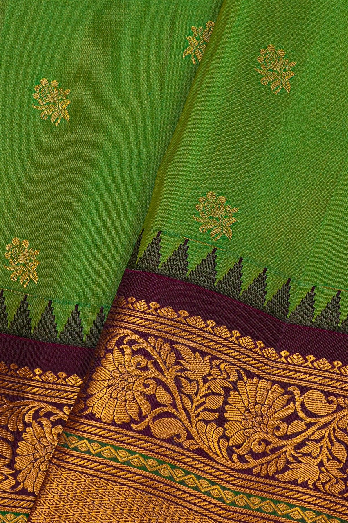 Gadwal Silk Green Saree