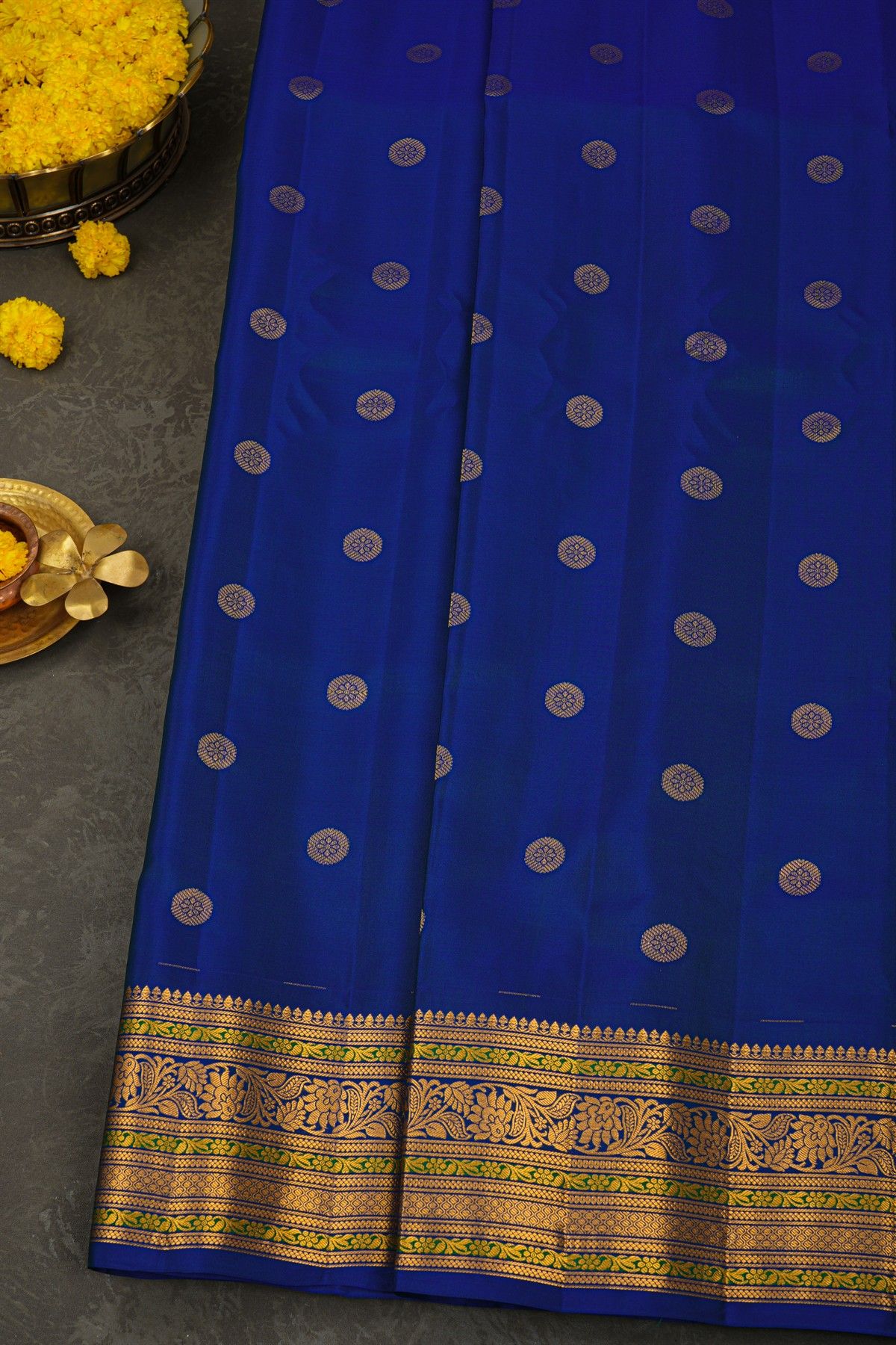Gadwal Silk Royal Blue Saree