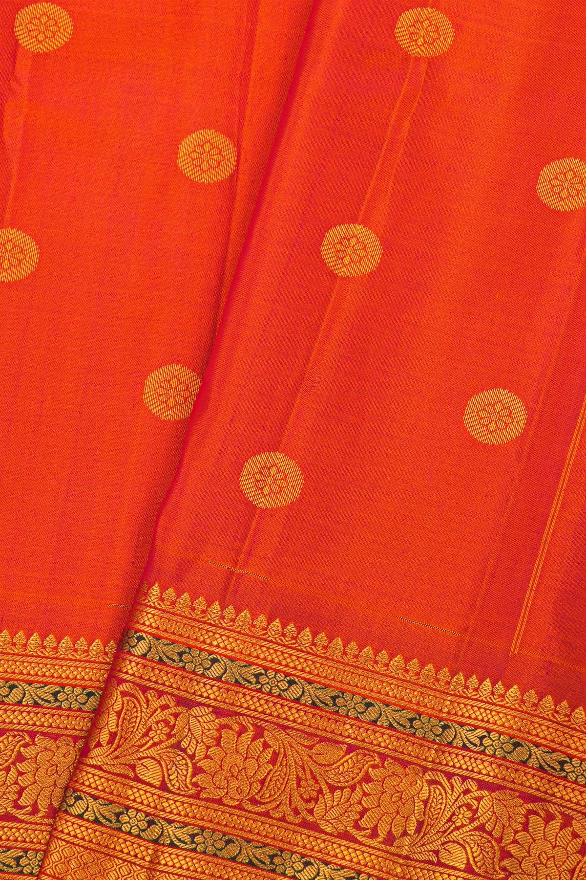 Gadwal Silk Orange Saree