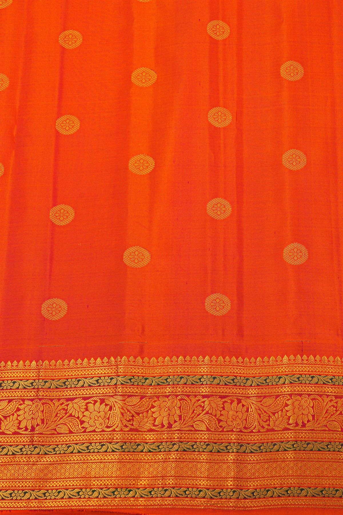 Gadwal Silk Orange Saree