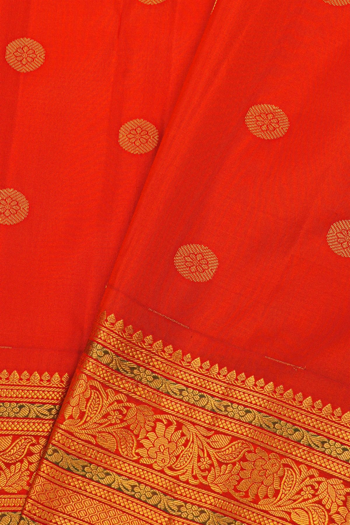 Gadwal Silk Red Saree