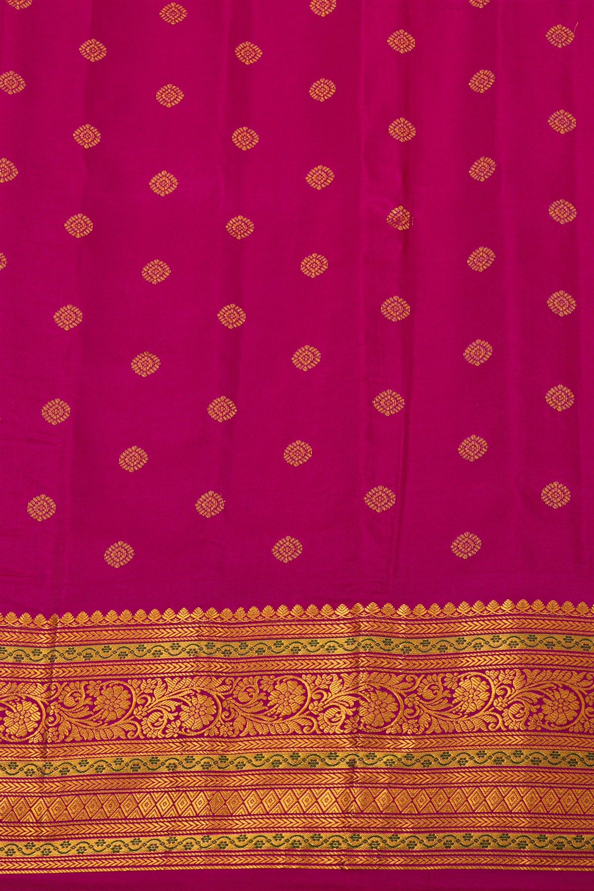 Gadwal Silk Peach Saree