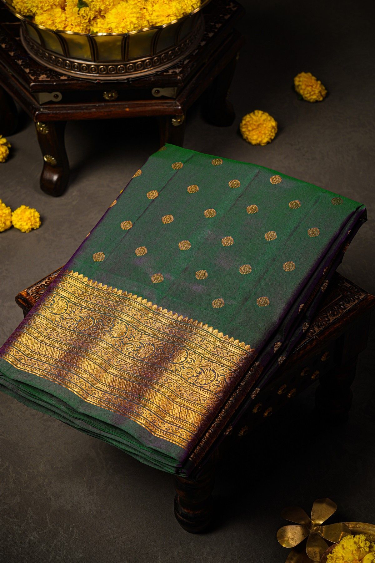 Gadwal Silk Dual Colour Saree