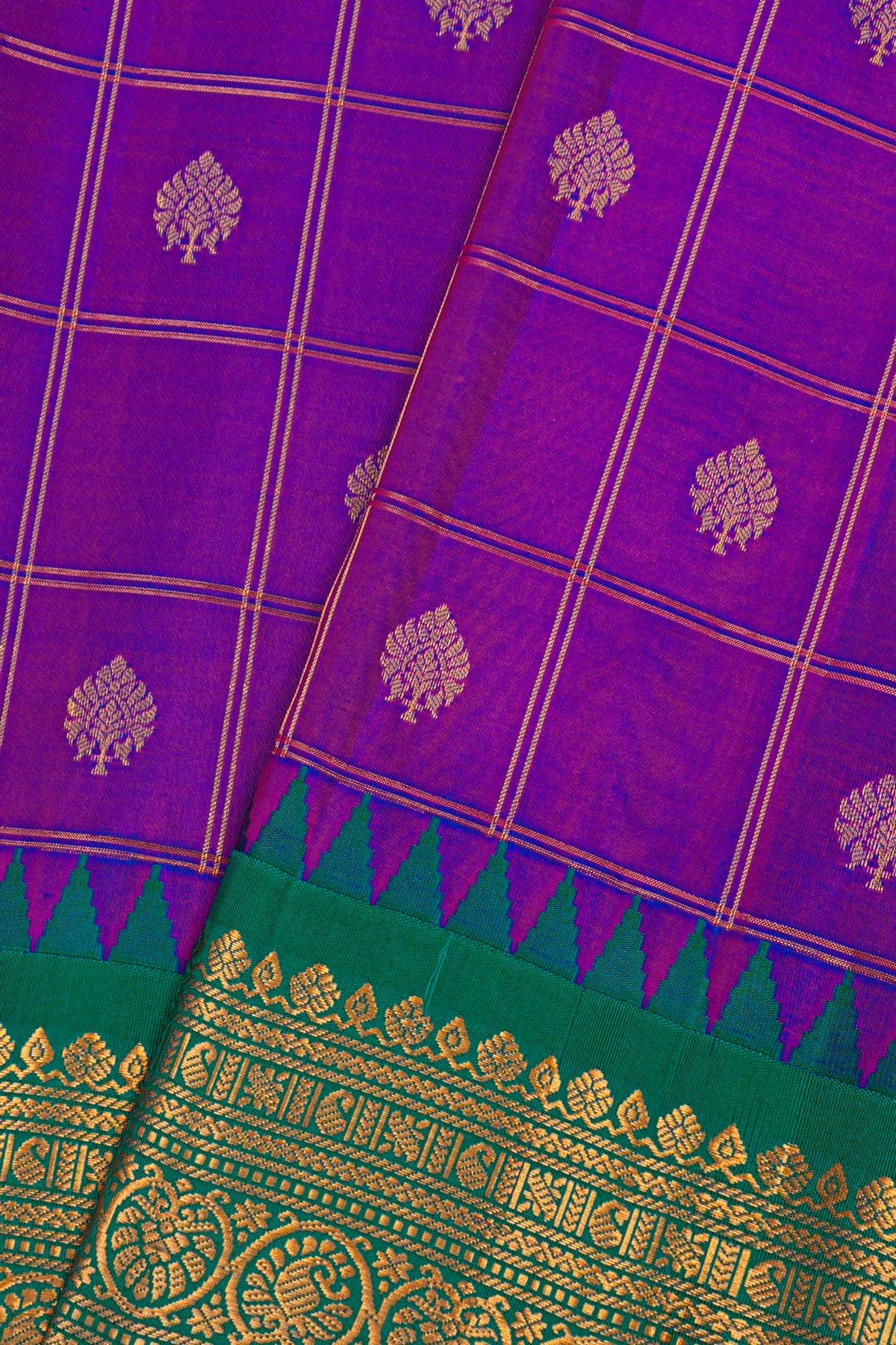 Gadwal Silk Purple Saree