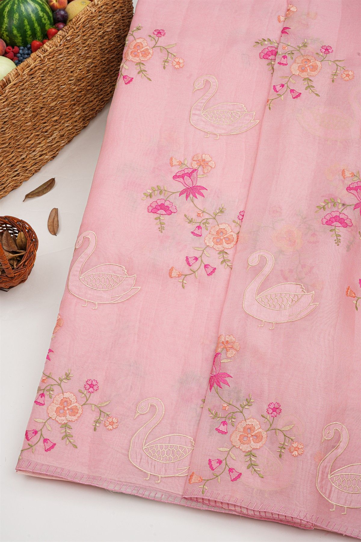 Designer Kora Pink Saree