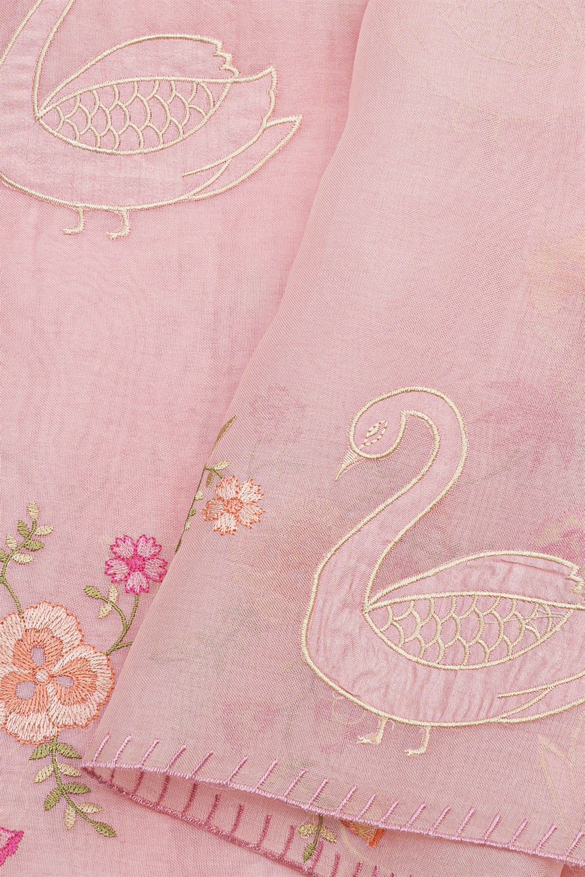 Designer Kora Pink Saree