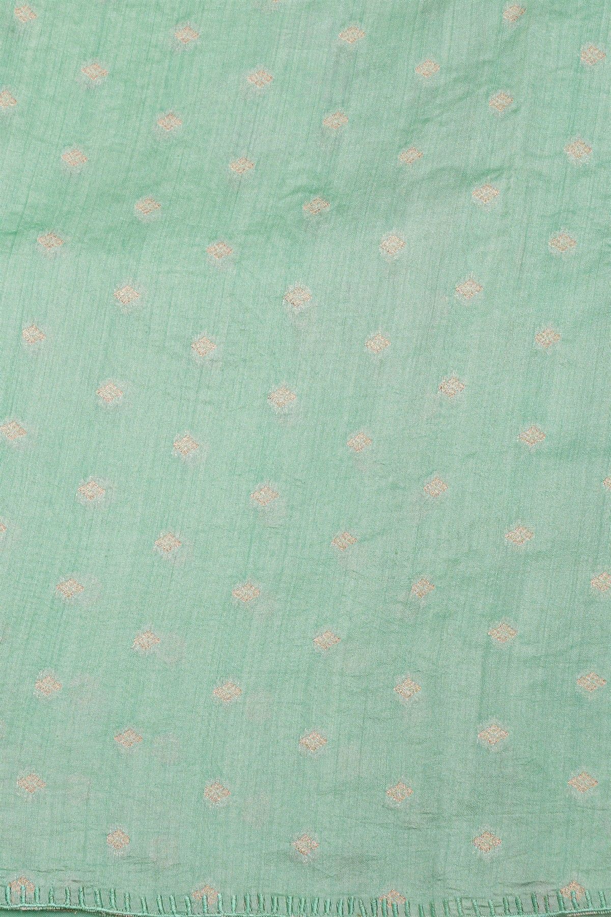 Designer Kora Sea Green Saree
