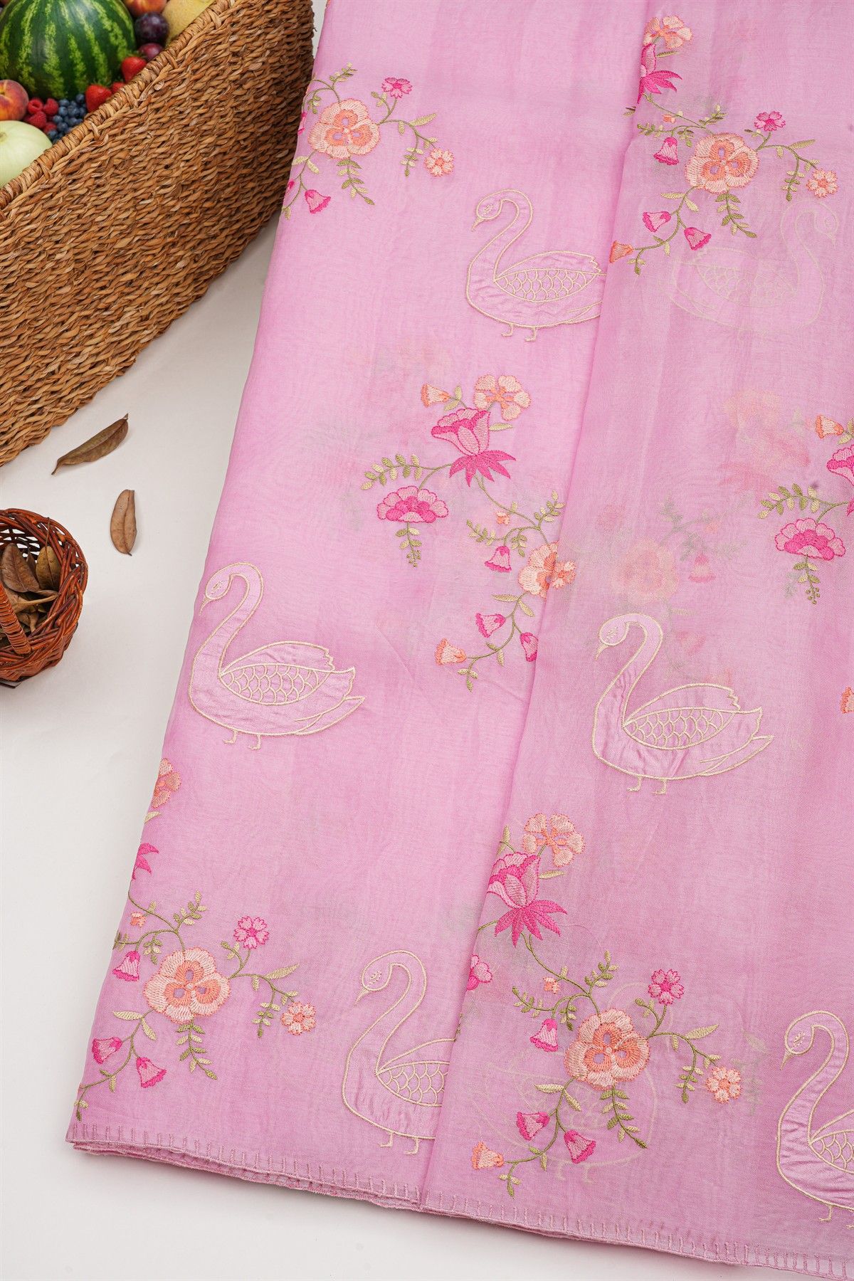Designer Kora Pink Saree