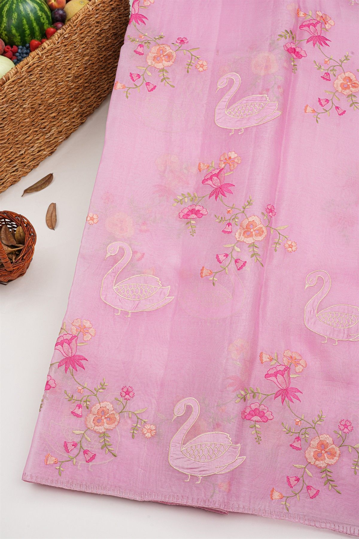 Designer Kora Pink Saree