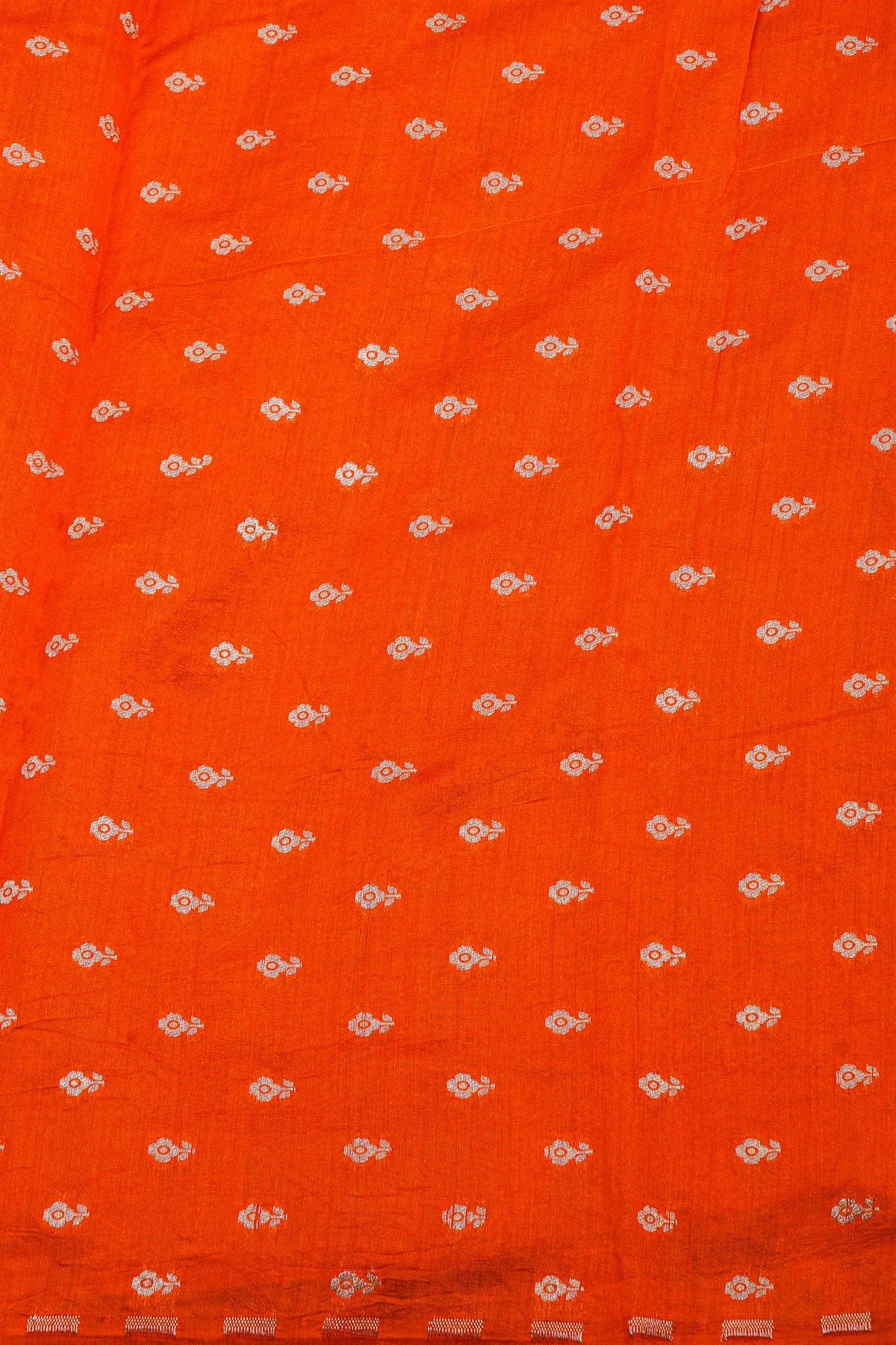 Designer Kora Orange Saree