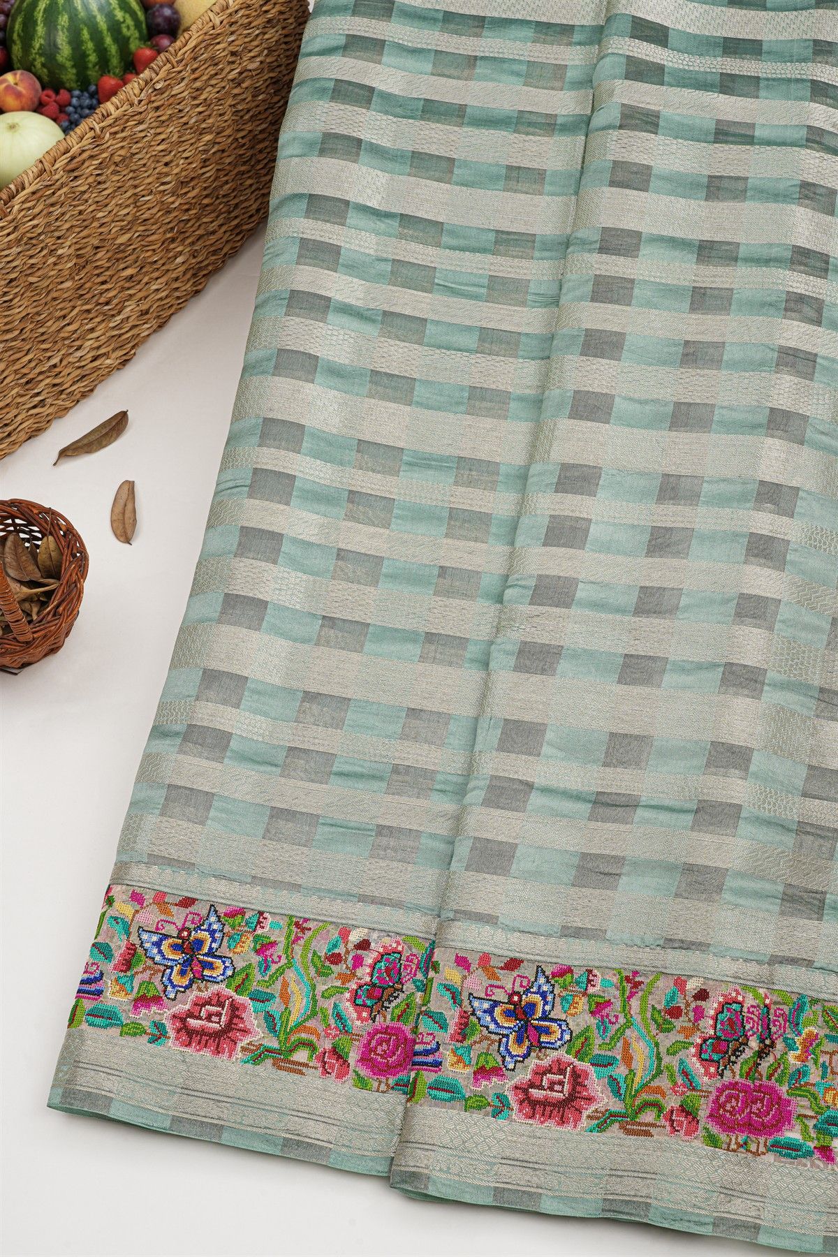 Designer Kora Multi Colour Saree