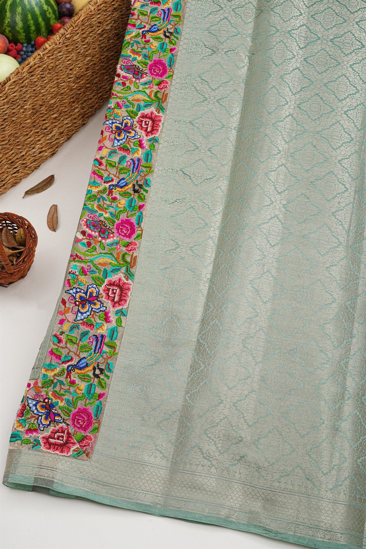 Designer Kora Multi Colour Saree