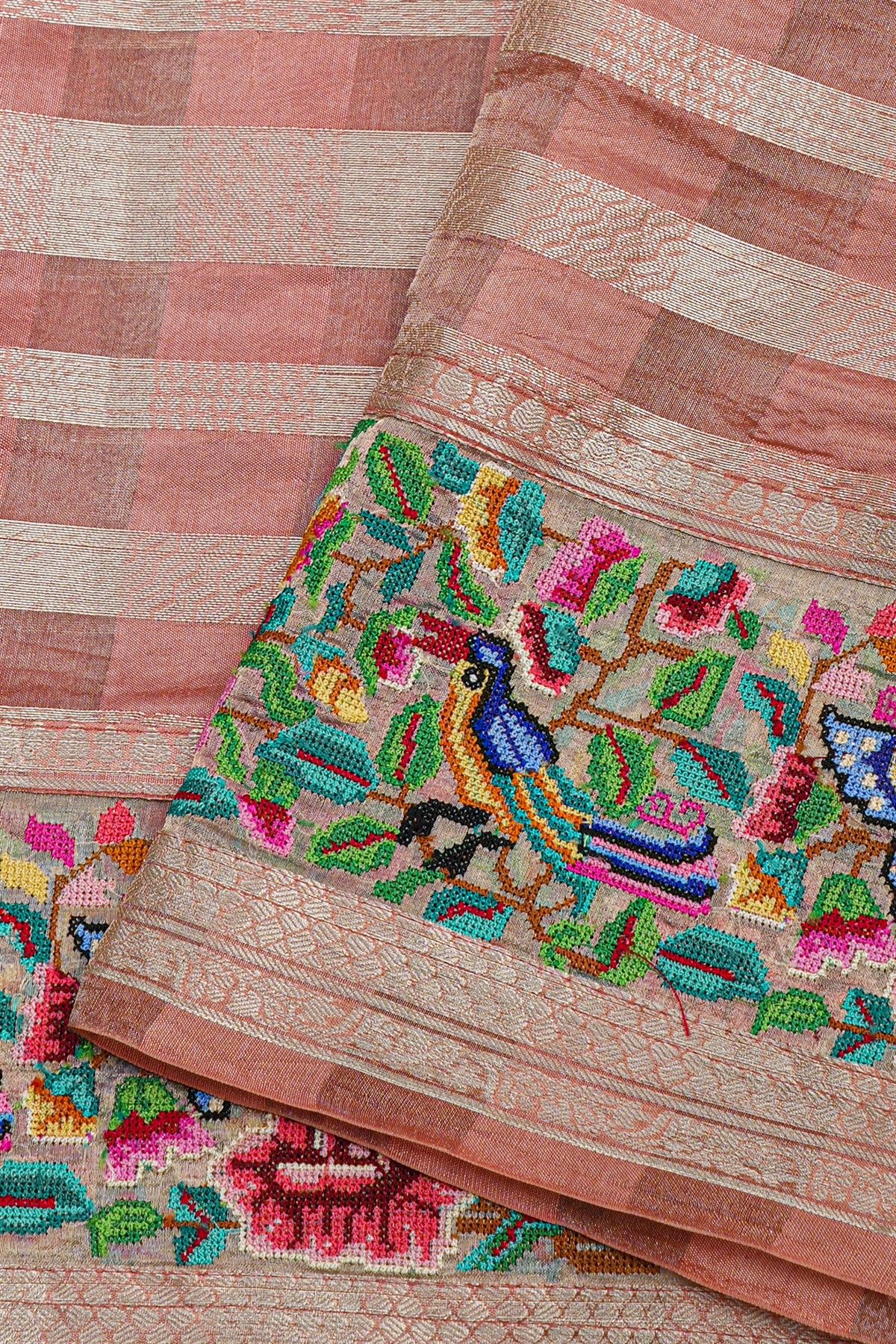 Designer Kora Multi-Colour Saree