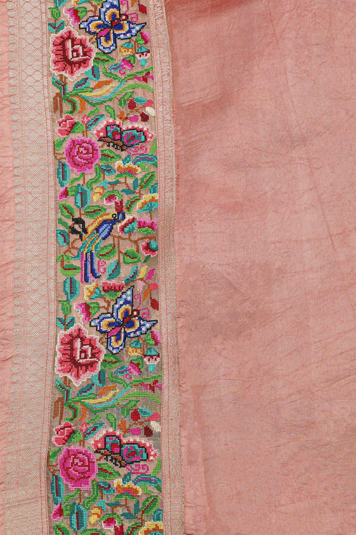 Designer Kora Multi-Colour Saree