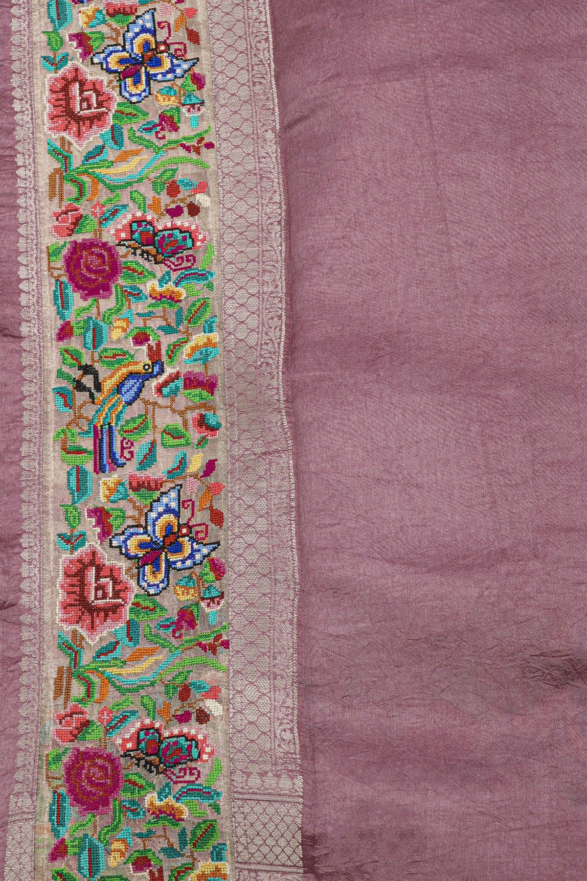Designer Kora Multi-Colour Saree