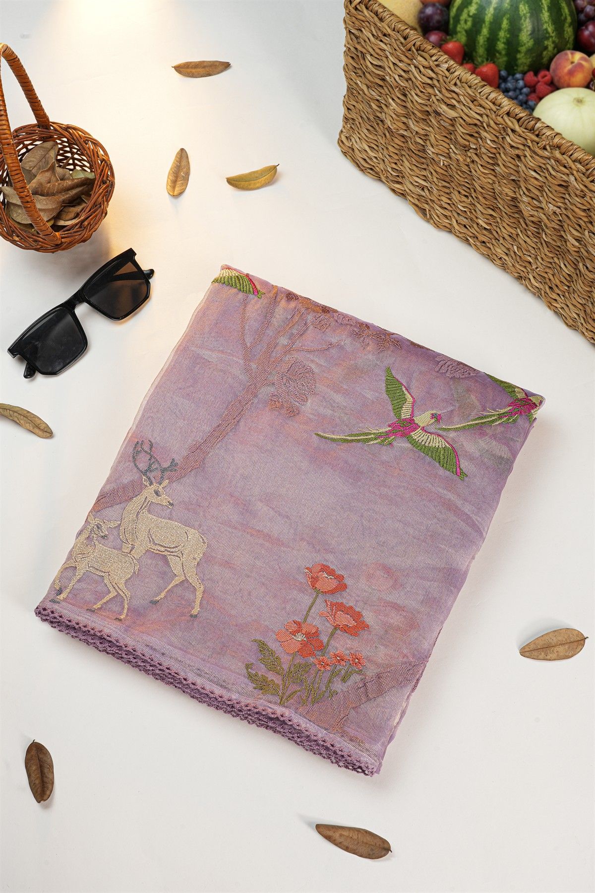 Designer Kora Lilac Saree