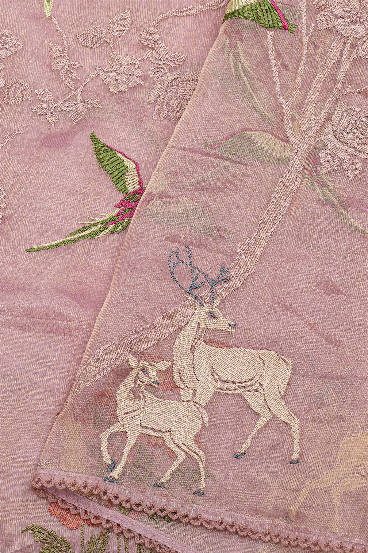 Designer Kora Pink Saree