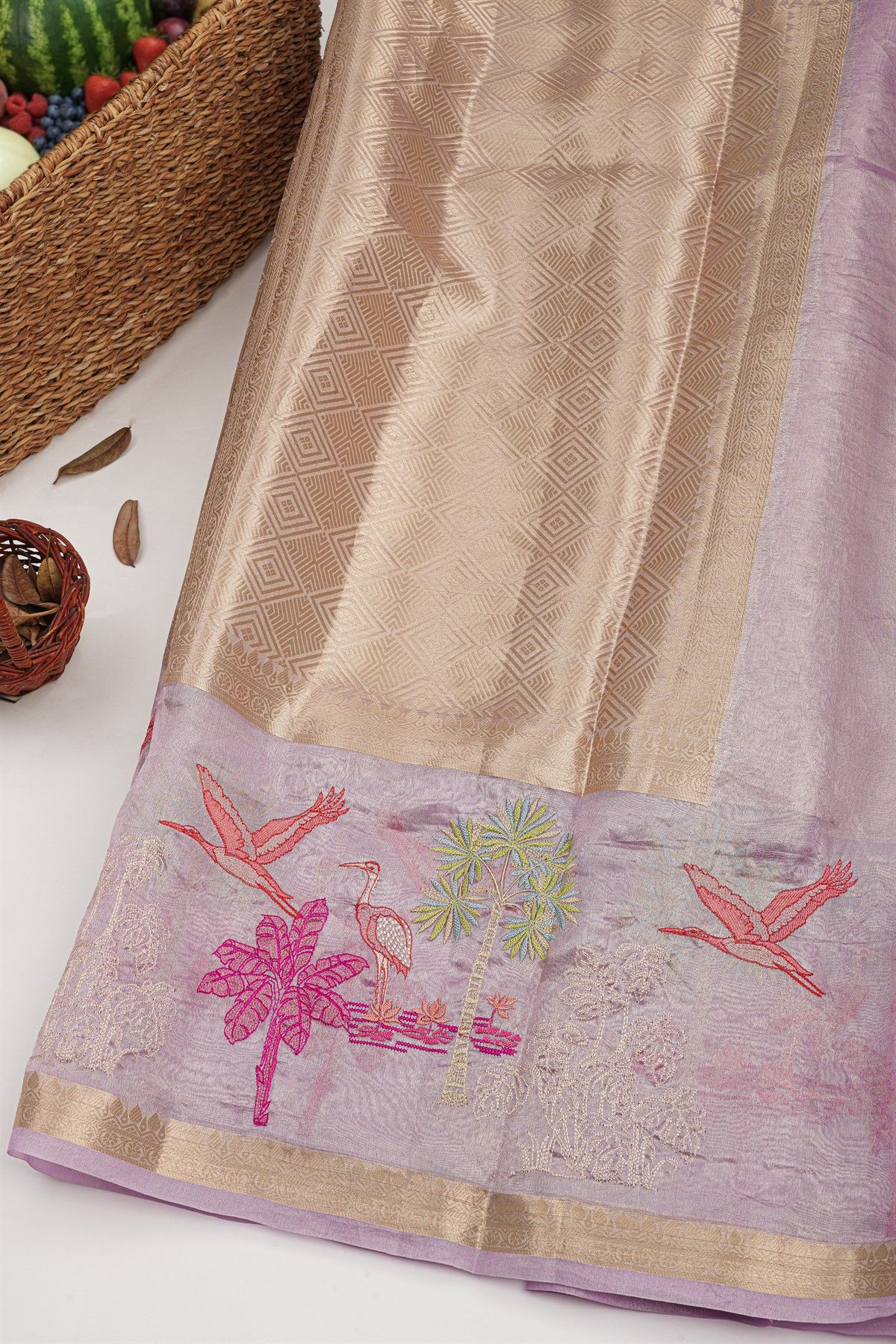 Designer Kora Dual Colour Saree