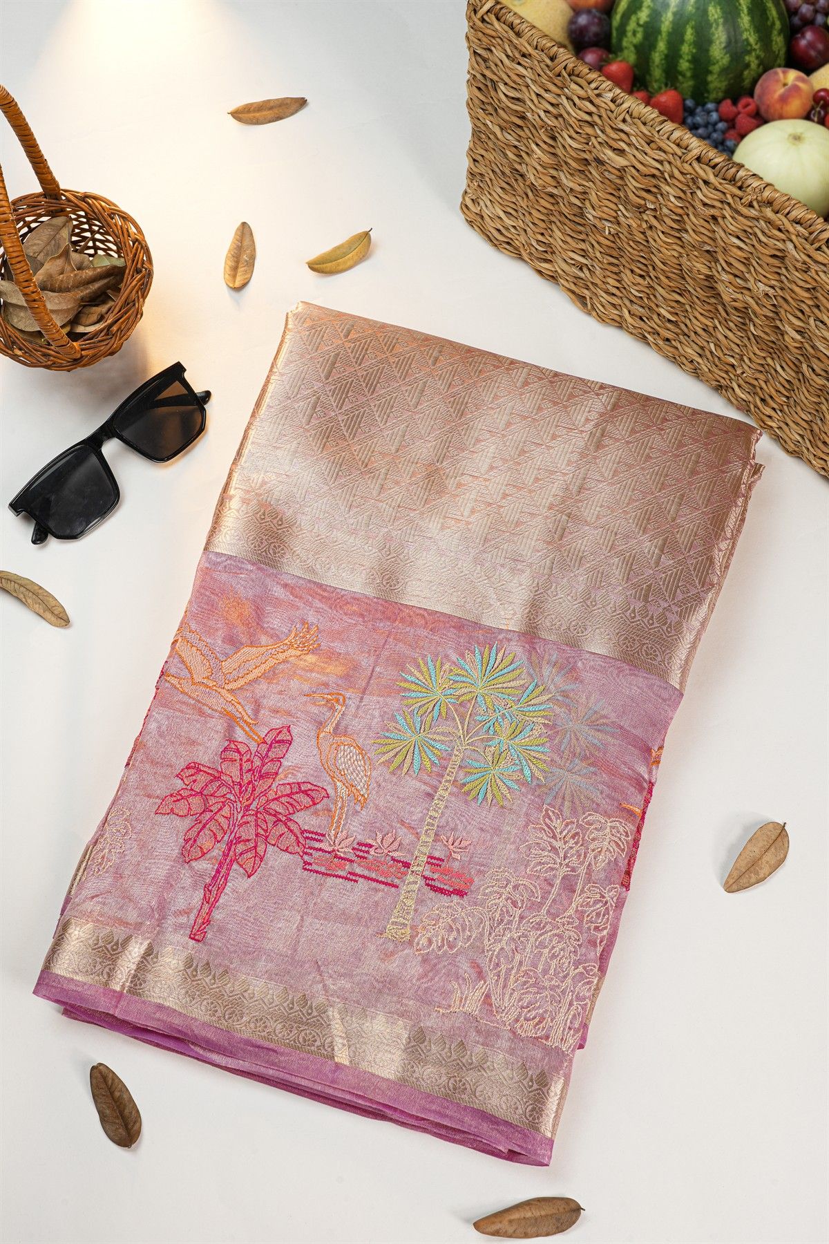 Designer Kora Dual Colour Saree