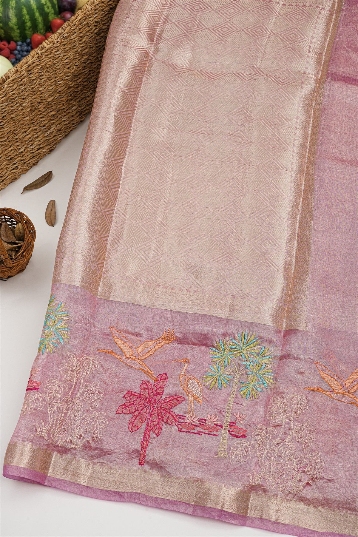 Designer Kora Dual Colour Saree