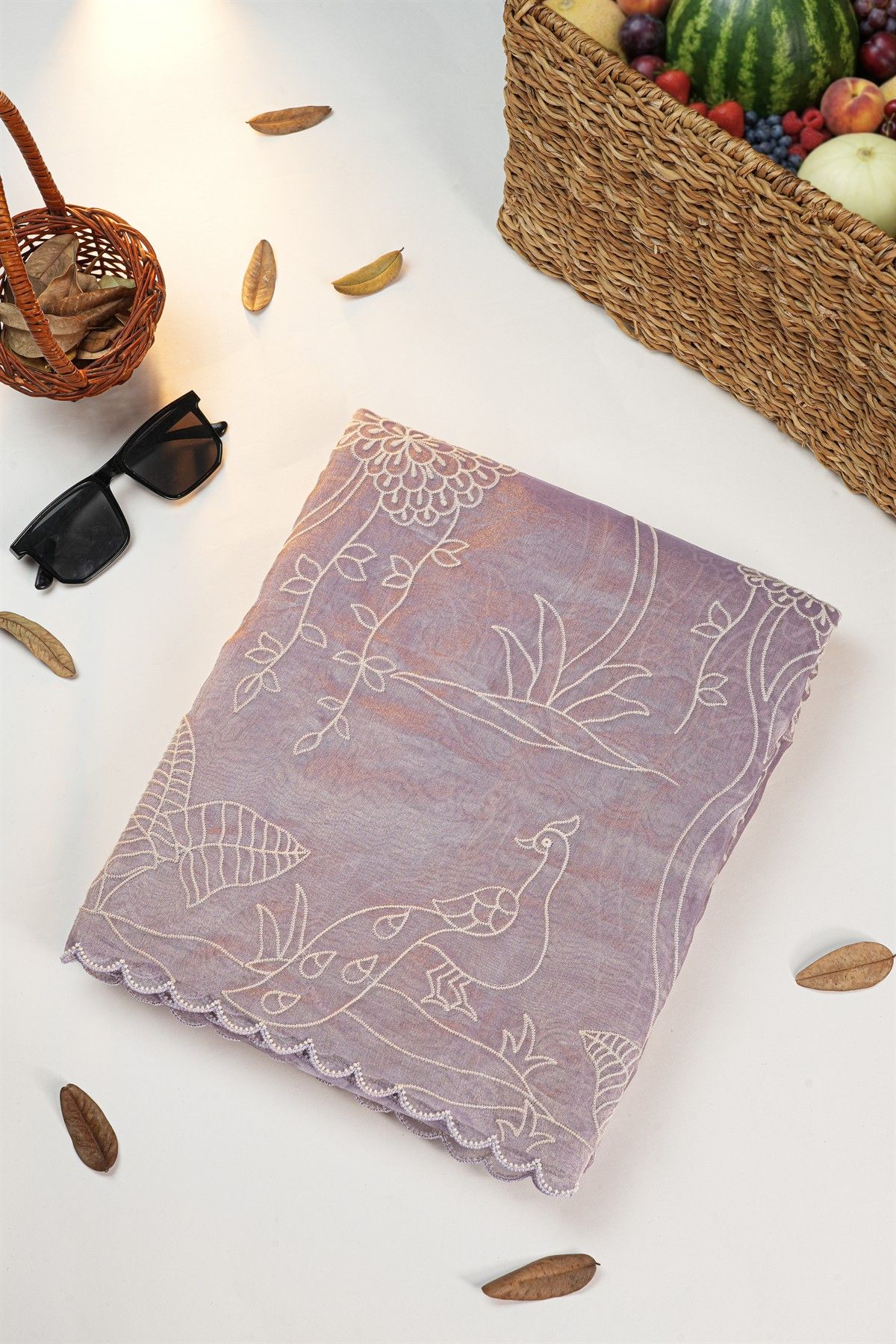 Designer Kora Lavender Saree