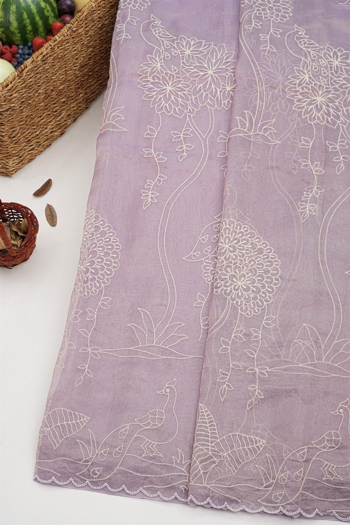 Designer Kora Lavender Saree