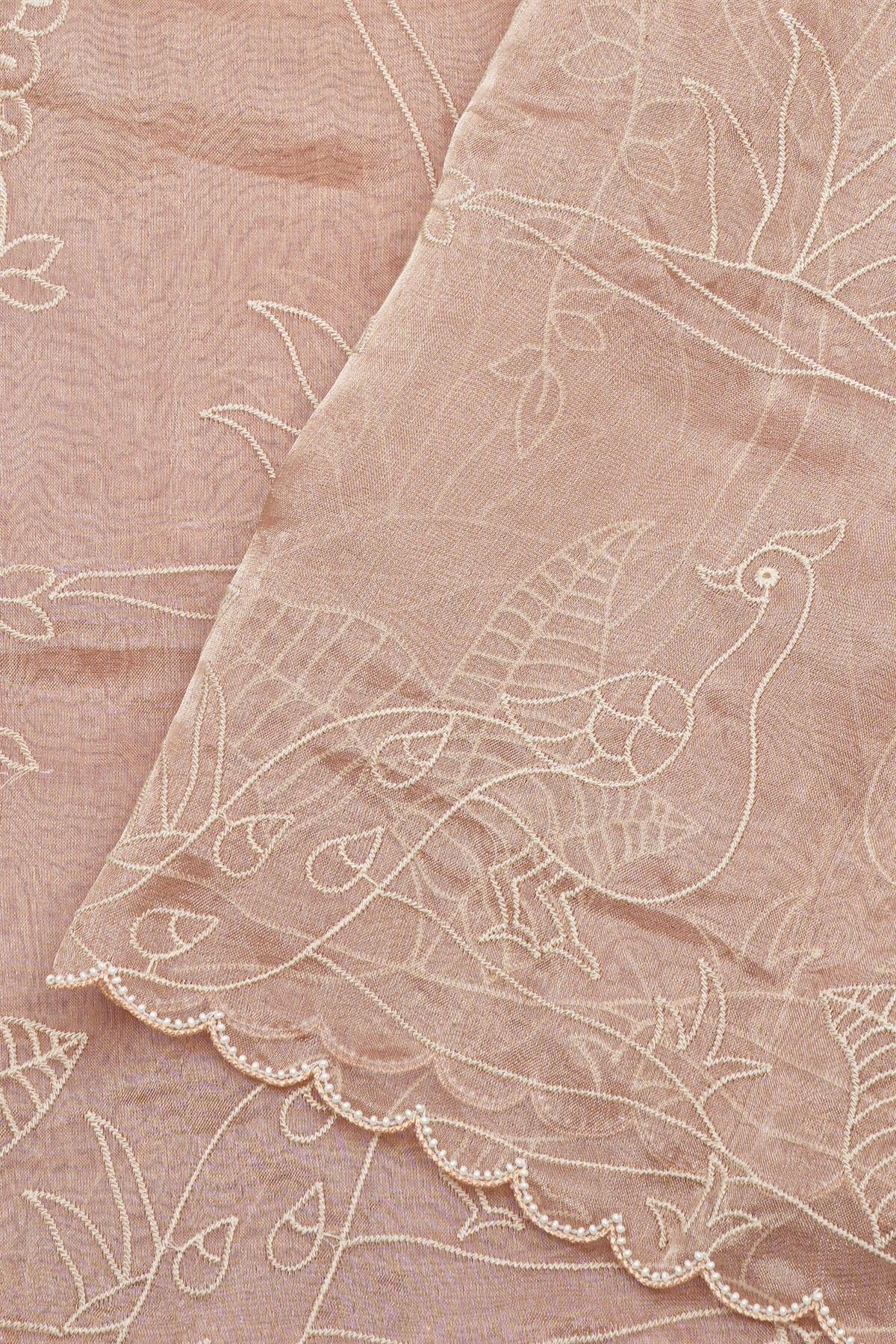 Designer Kora Peach Saree