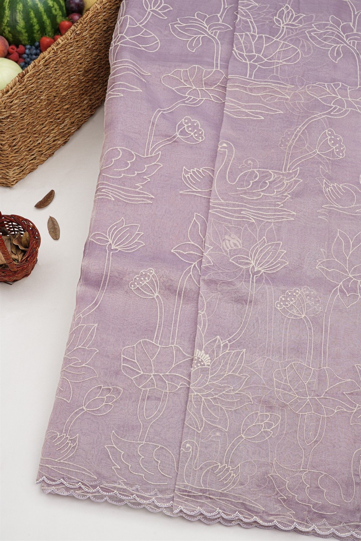 Designer Kora Lavender Saree