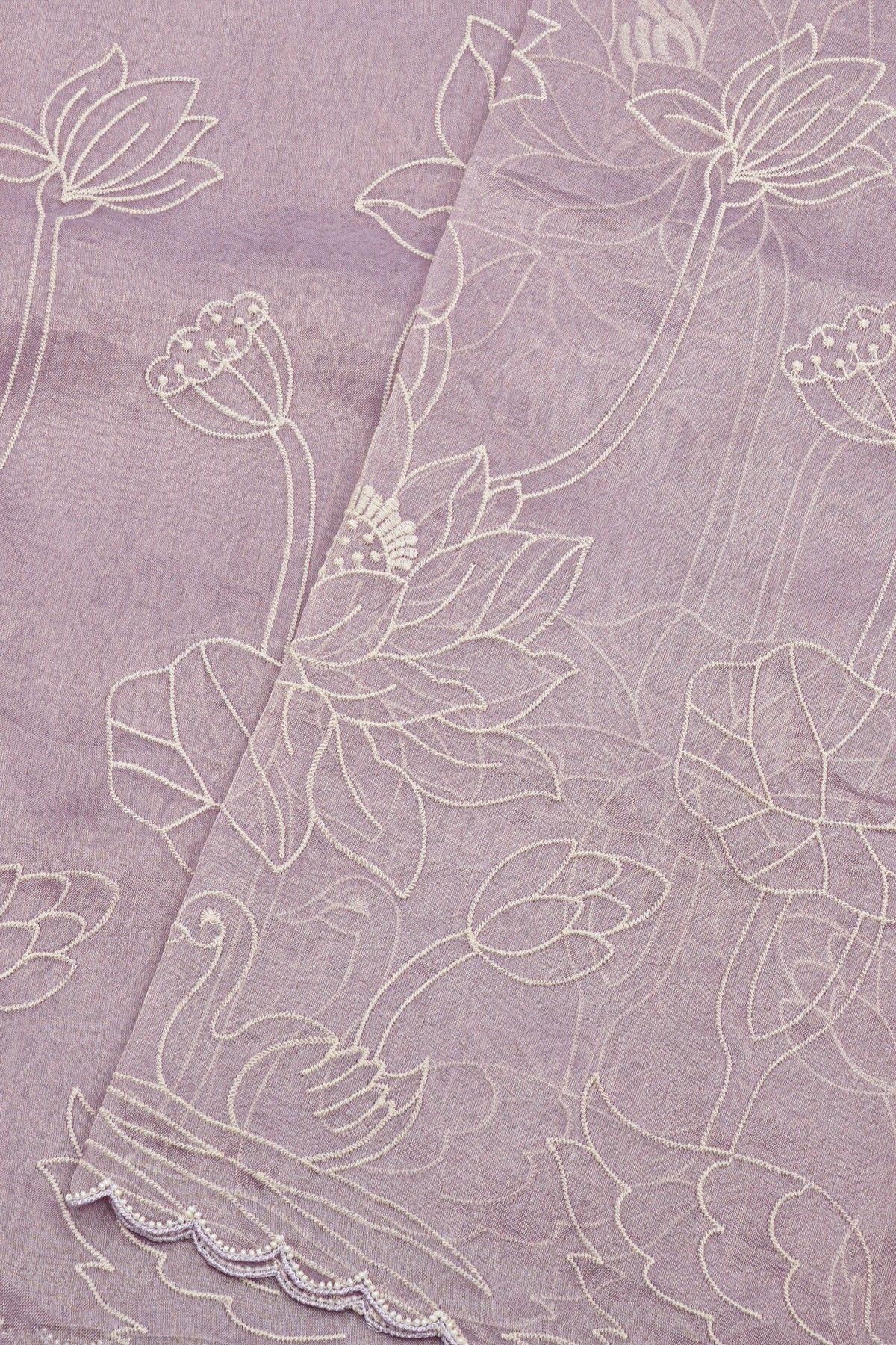 Designer Kora Lavender Saree