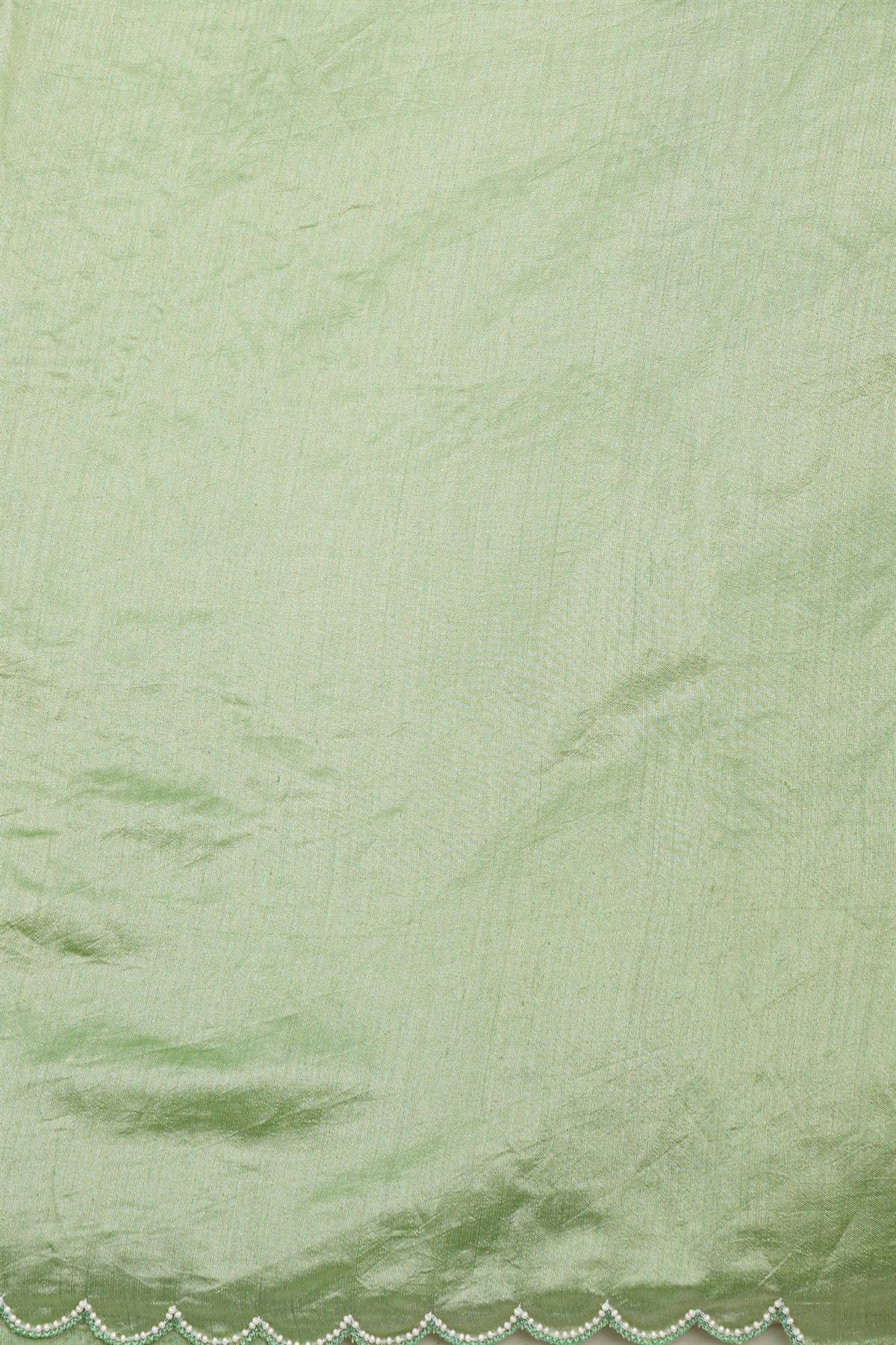 Designer Kora Pista Green Saree