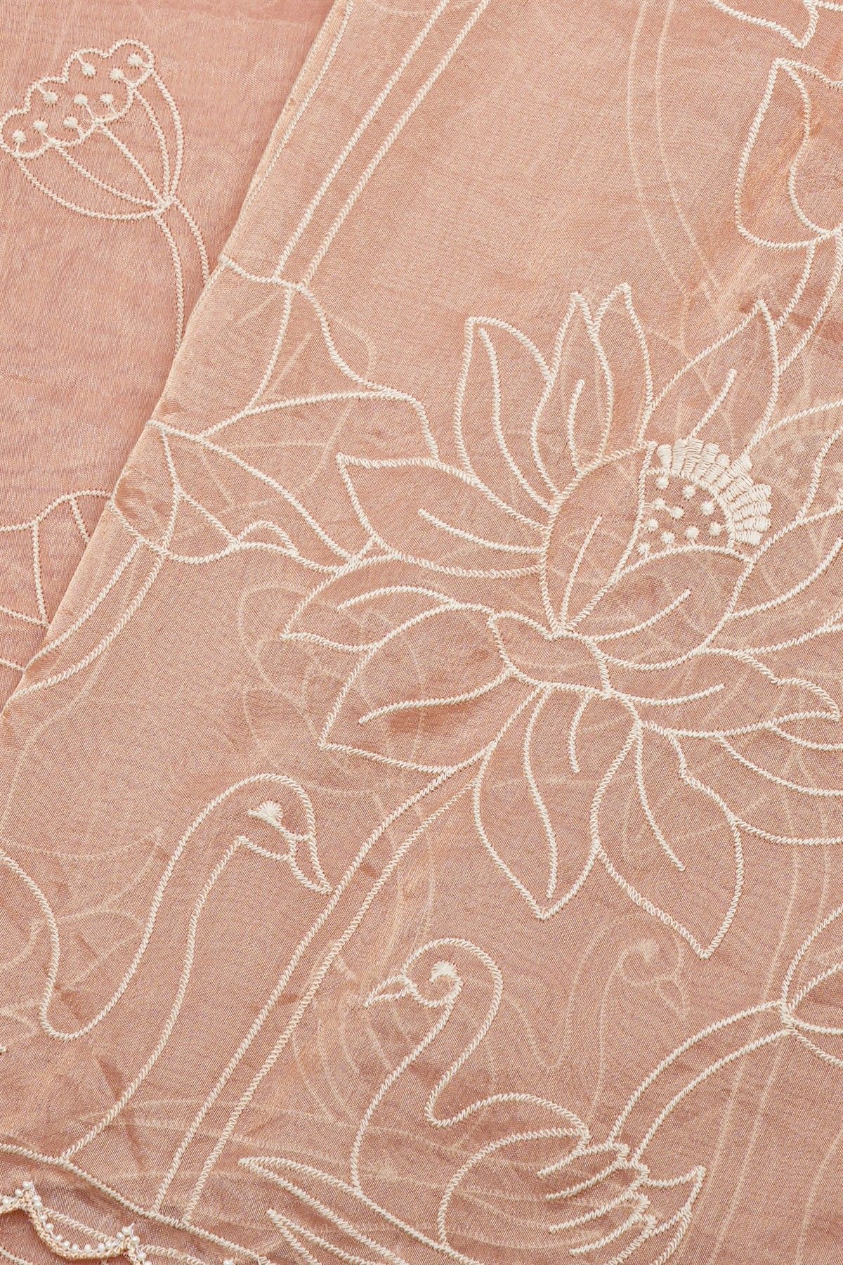 Designer Kora Peach Saree