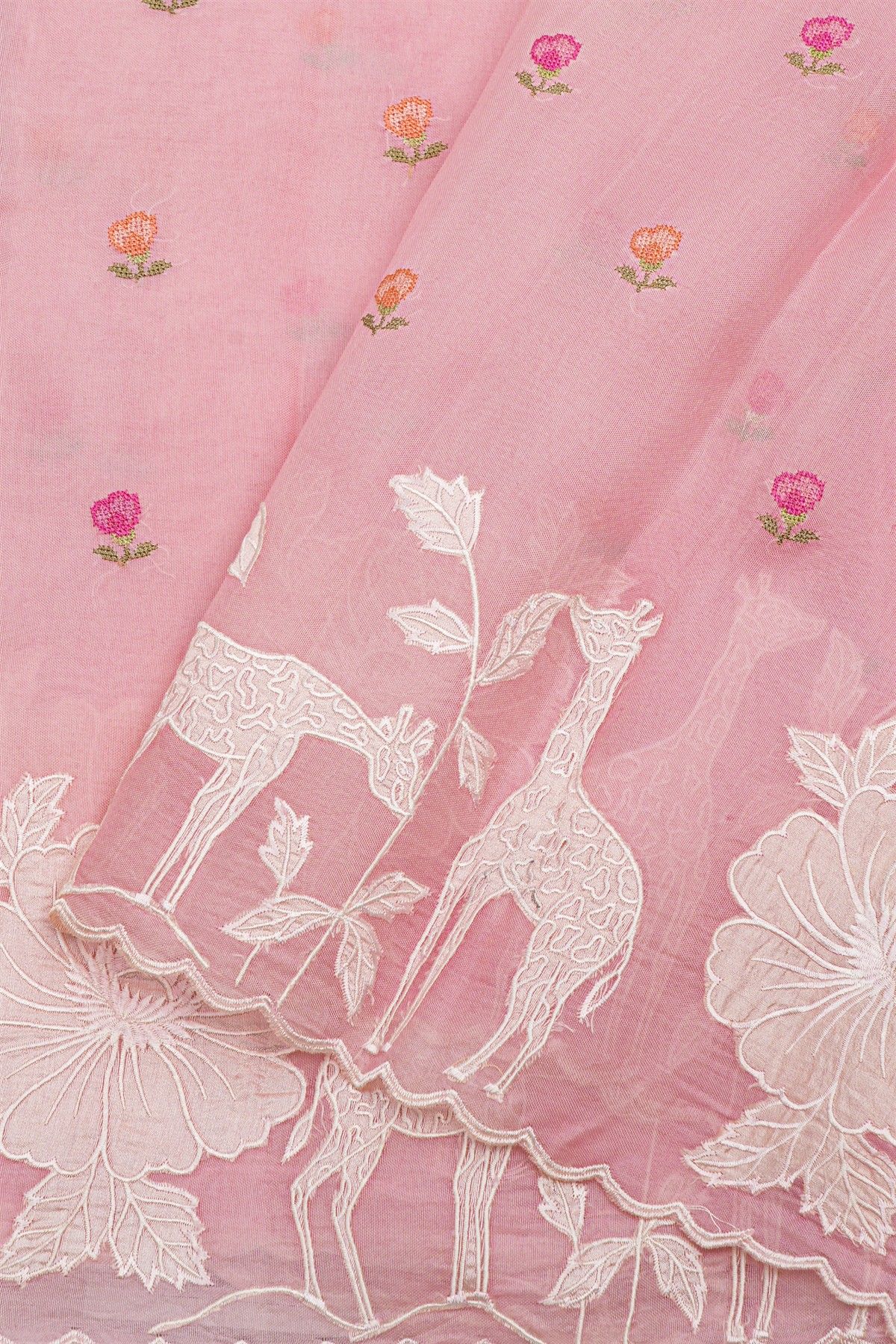 Designer Kora Pink Saree