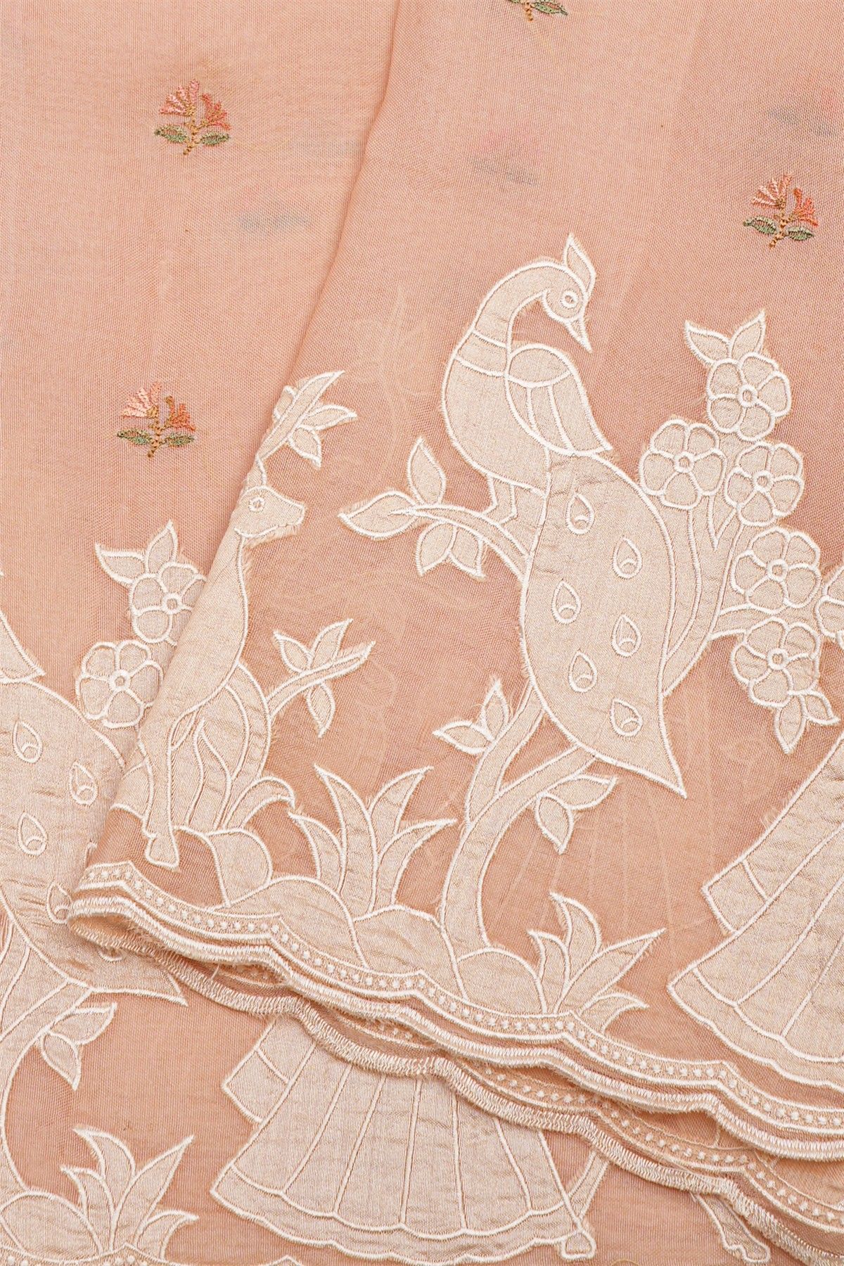 Designer Kora Peach Saree