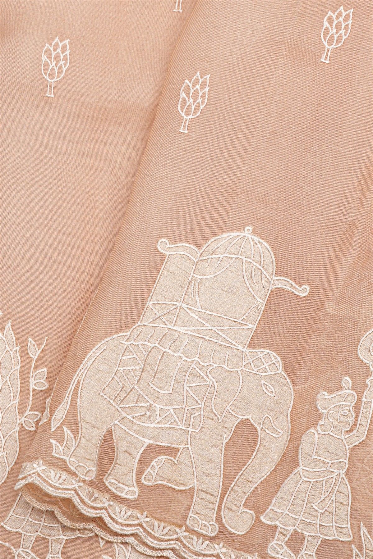 Designer Kora Peach Saree