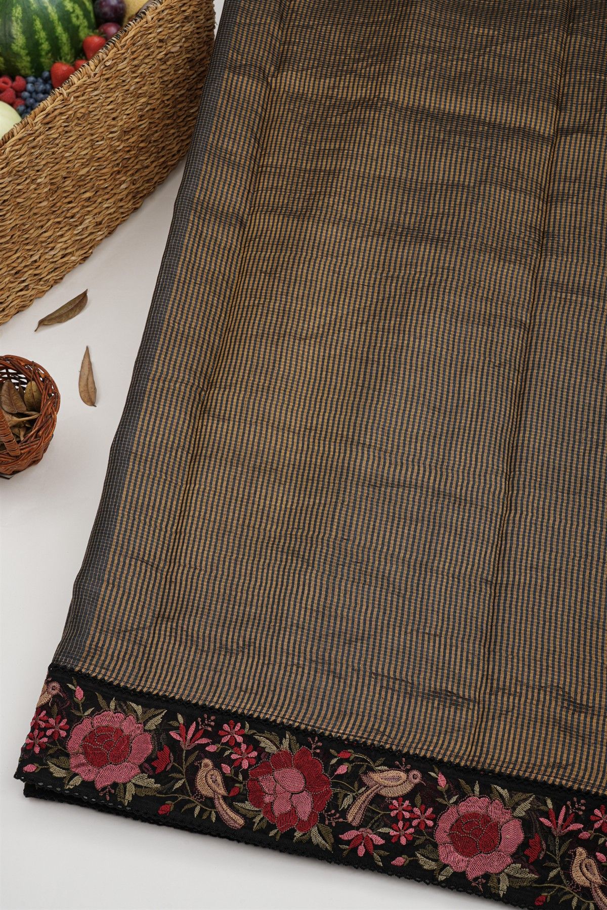 Designer Kora Black Saree