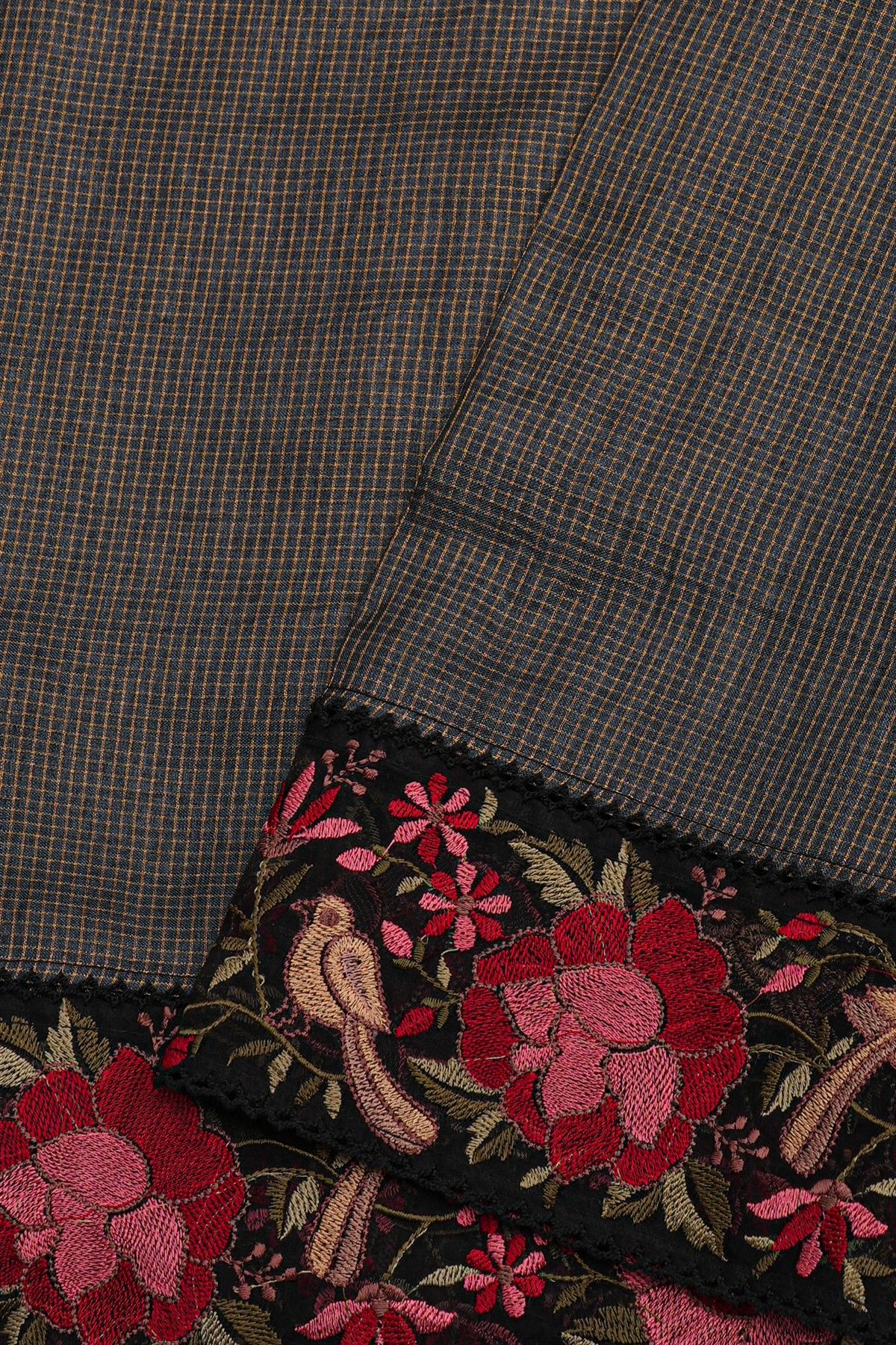 Designer Kora Black Saree