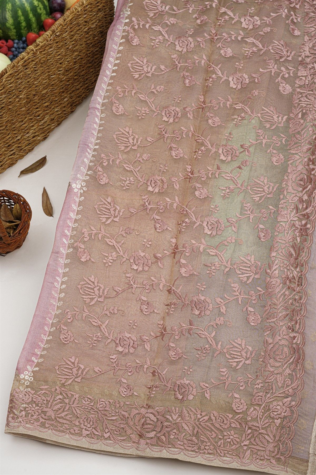 Designer Kora Multi-Colour Saree