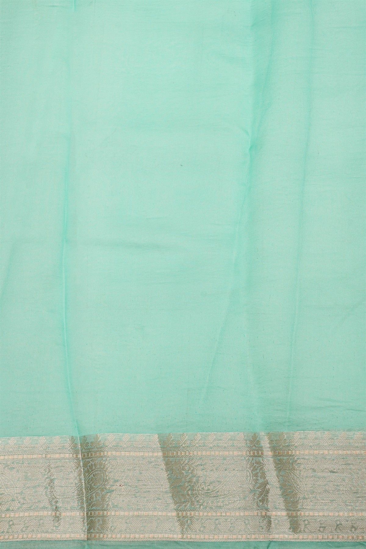 Fancy Kora Sea Green Saree