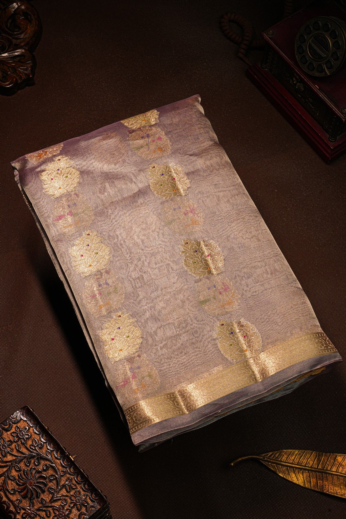Fancy Kora Grey Saree