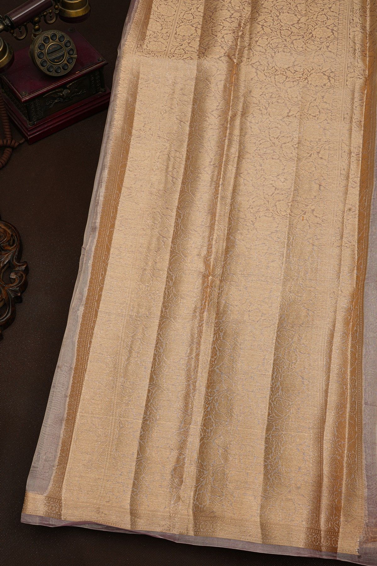 Fancy Kora Grey Saree