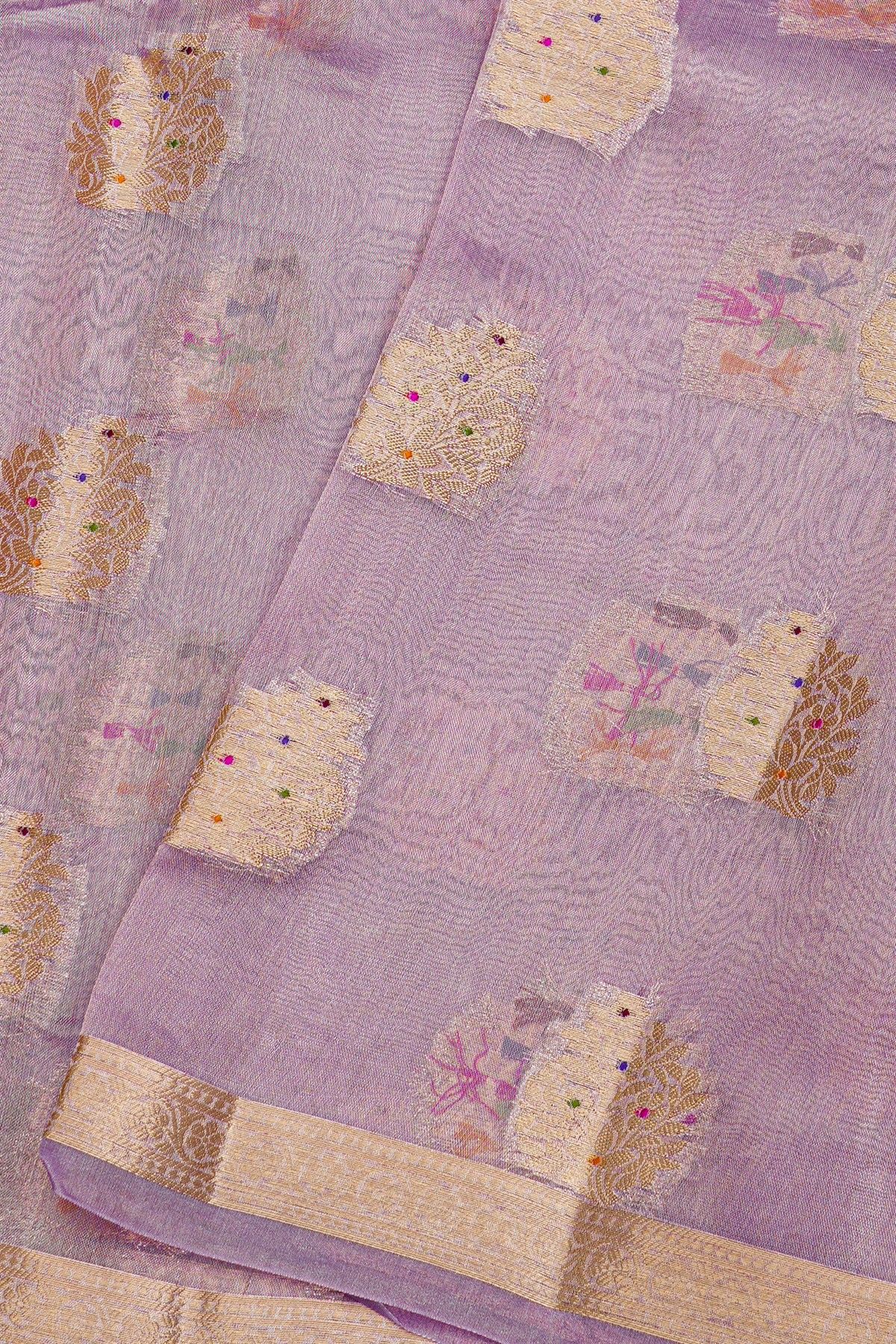 Fancy Kora Lavender Saree