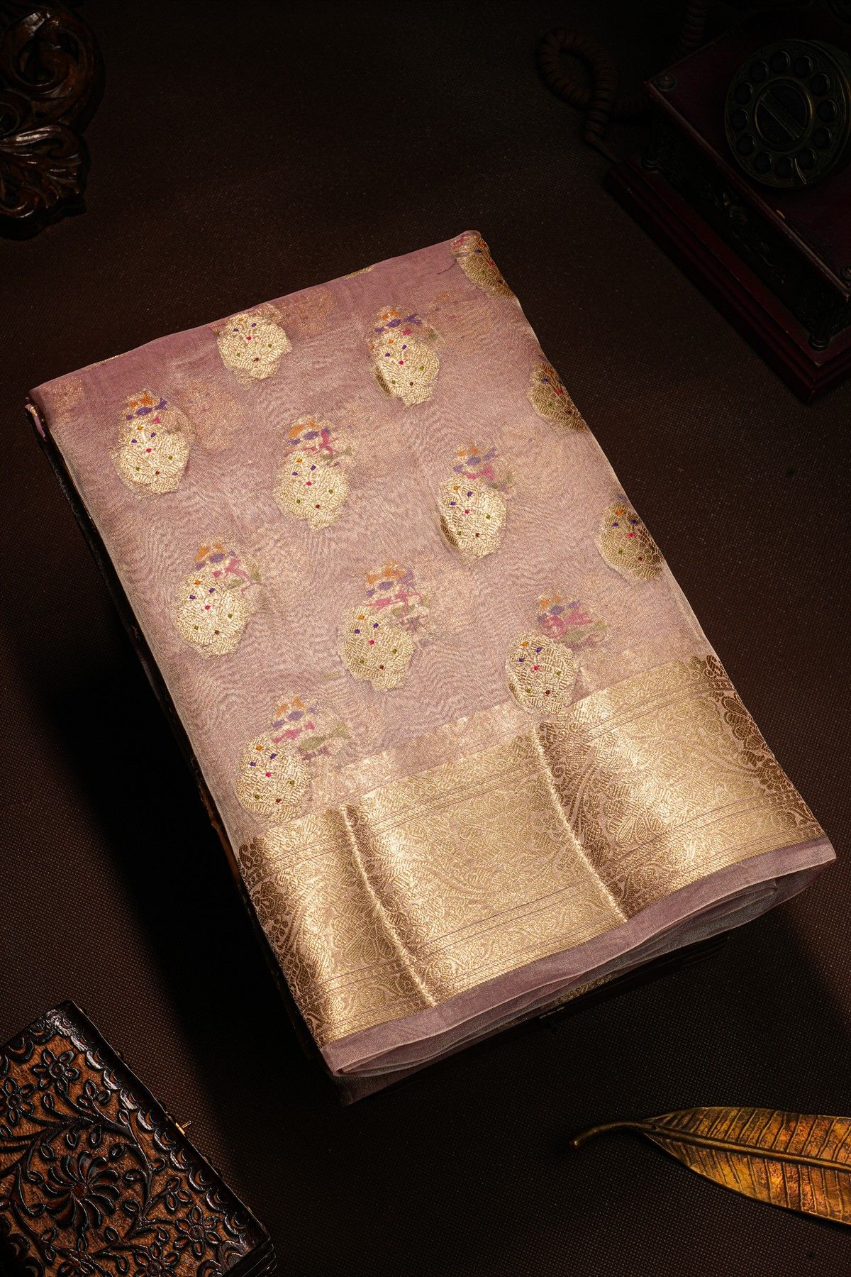 Fancy Kora Onion Pink Saree