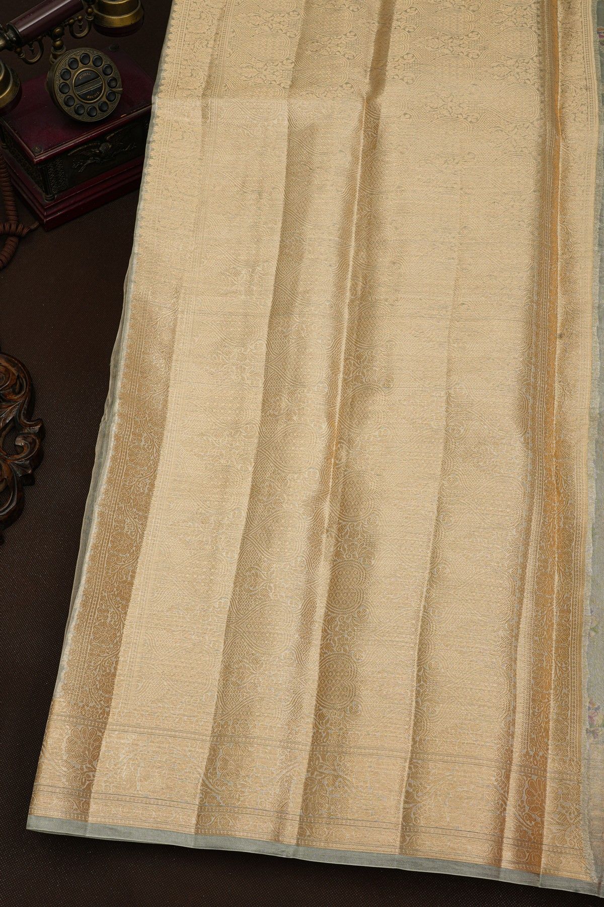 Fancy Kora Mint Green Saree