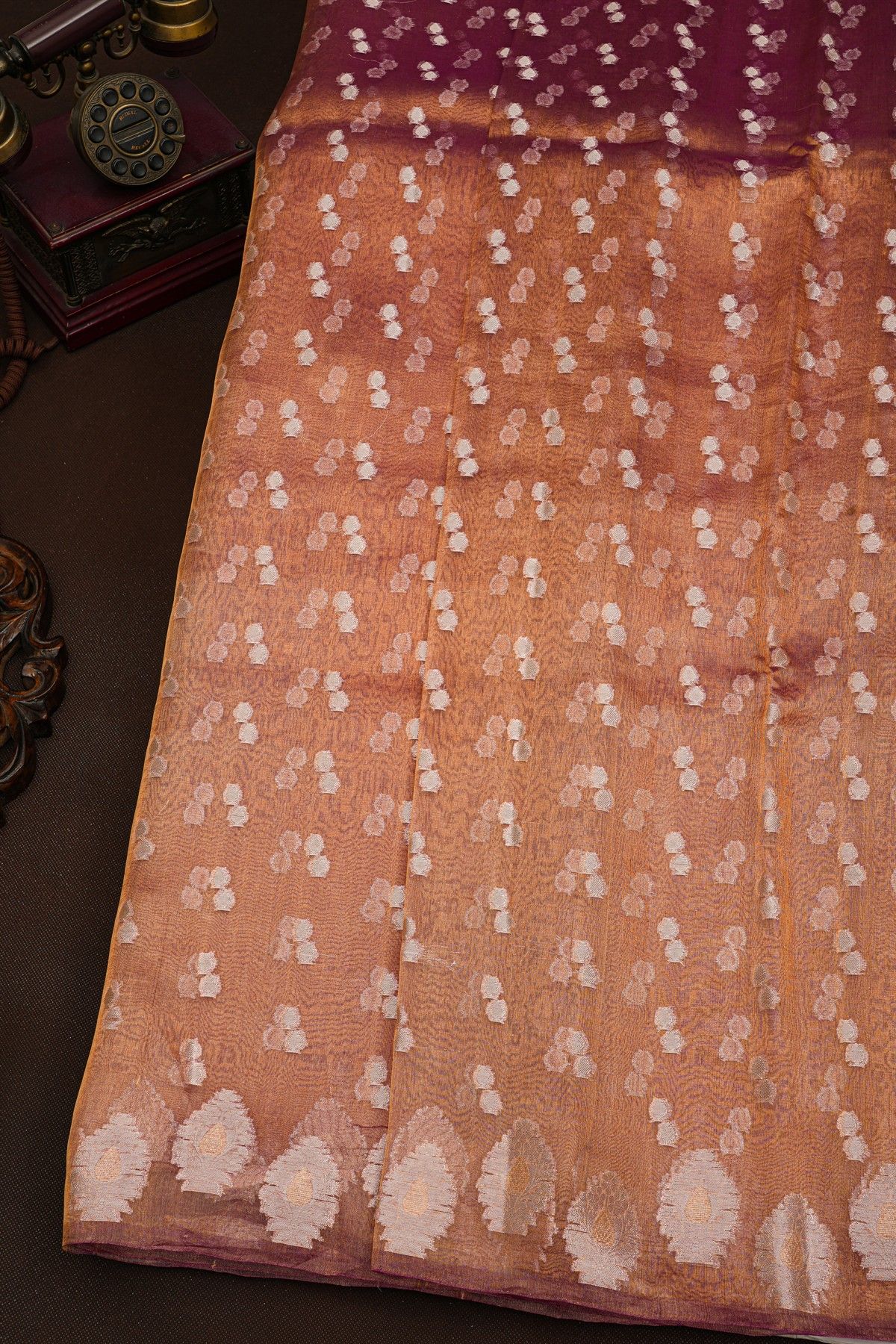 Fancy Kora Dual Colour Saree